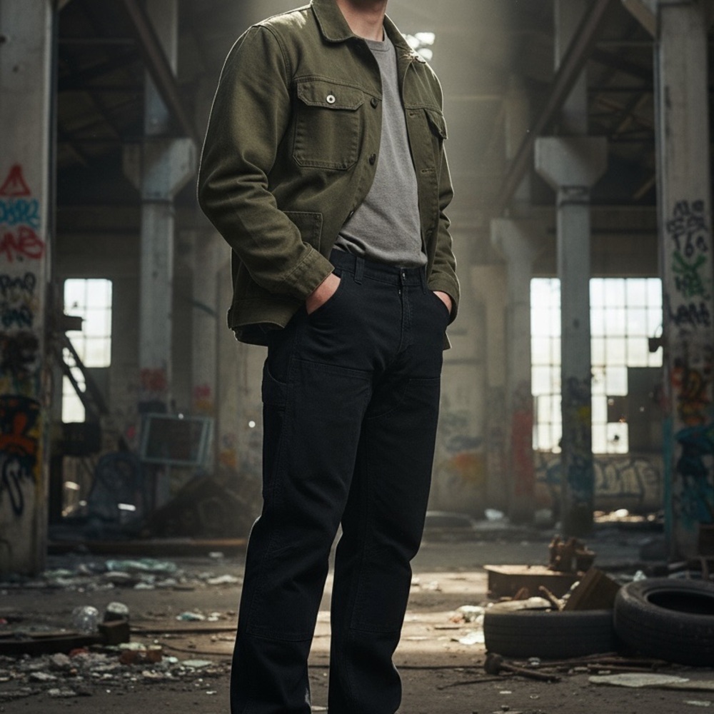 C a r h a r r t Straight Fit Rugged Flex Double Knee Men's Sz 33 x 32 - Picture 4 of 9